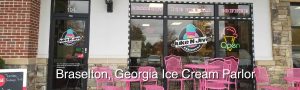 ice cream parlor Georgia banner